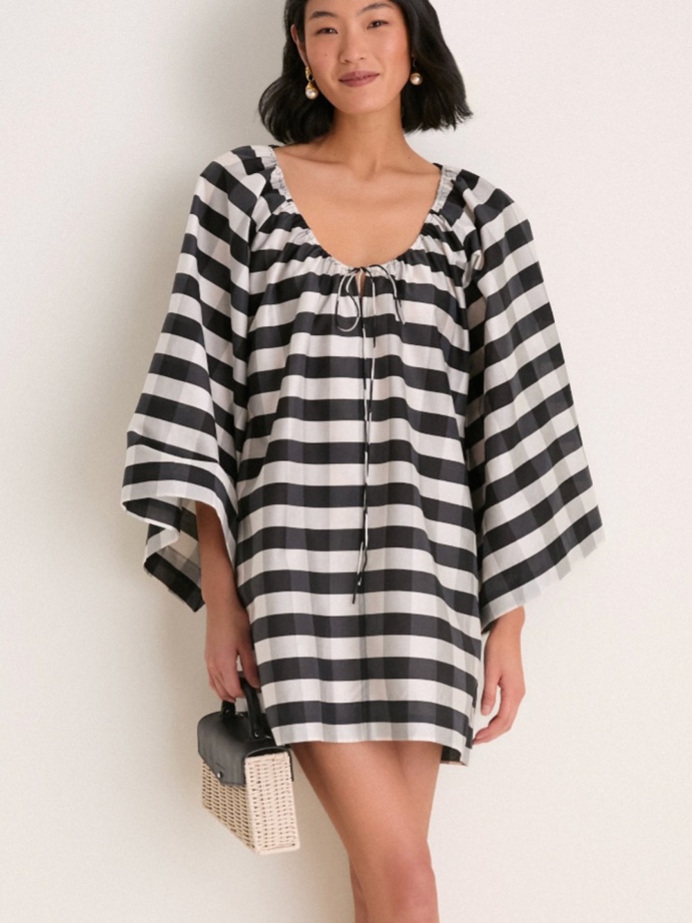 Tuckernuck Midnight Check Claudine Mini Dress